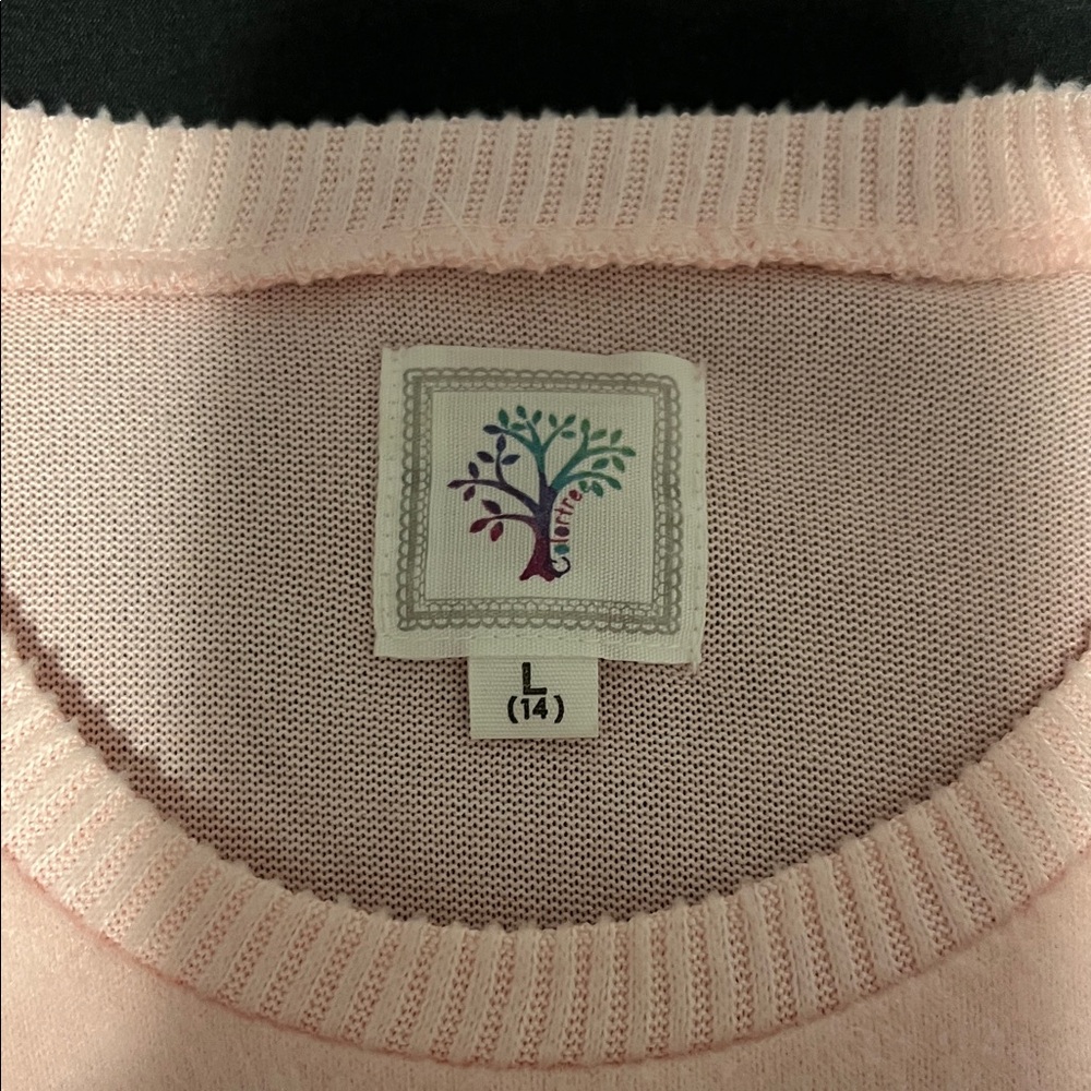 Pink Heart Sequin Knit Top - Kids - Picture 2 of 3